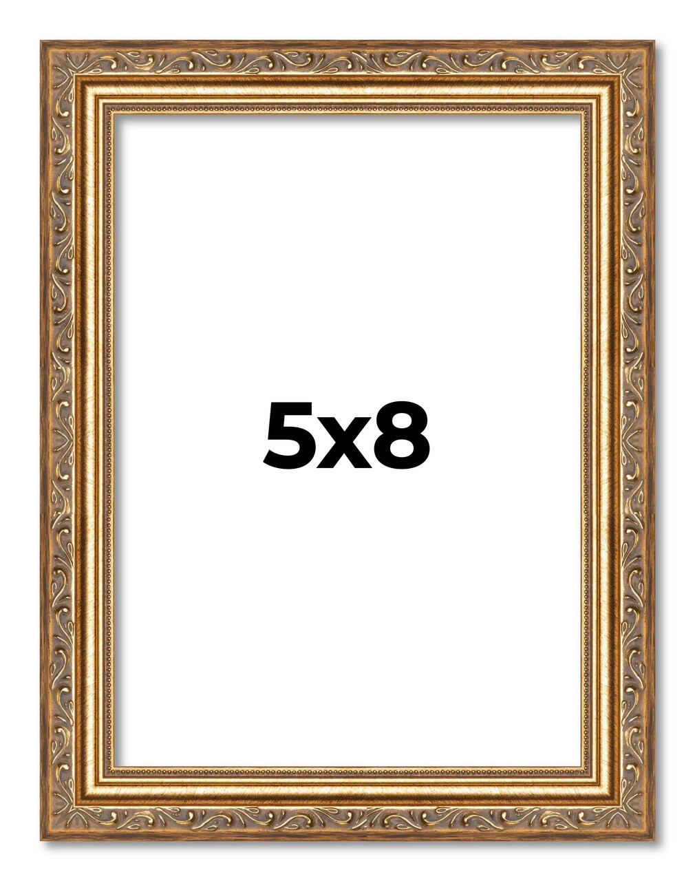 5x8 Museum-Quality Picture Frame with UV-Resistant Acrylic & Acid-Free Backing, Available in 4 Finishes - Gold, Silver, Bronze, and Black